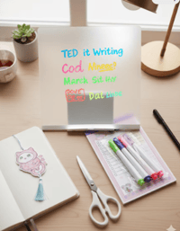 Image 1 of LED Acrylic Dry Erase Board | Light-Up Neon Message Board