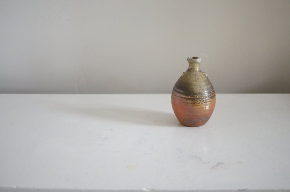 Image of Lugged bottle, anagama fired