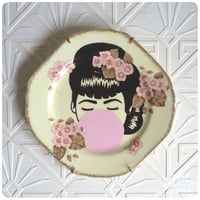 Image 1 of Bubblegum - Hand Painted vintage Plate