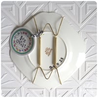 Image 2 of Origami Birds - Hand Painted Vintage Plate