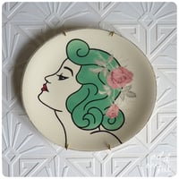 Image 1 of Kiss Kiss - Hand Painted Vintage Plate