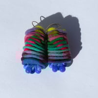 Image 2 of Interpolated Twist Earrings (hot pinks/ cool blues)
