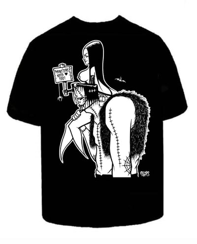 Image of  MONSTERS NEED LOVE TOO - mens shirt - SHIPS APRIL4TH