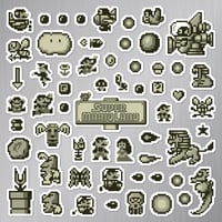 Image 2 of Super Mario Land (Monochrome) Sticker/Magnet Sets (58 Pieces)