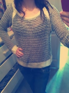 Image of Blue & White Knit Jumper