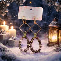 SILVER DANGLE WITH DARK AND LIGHT PURPLE BEADS