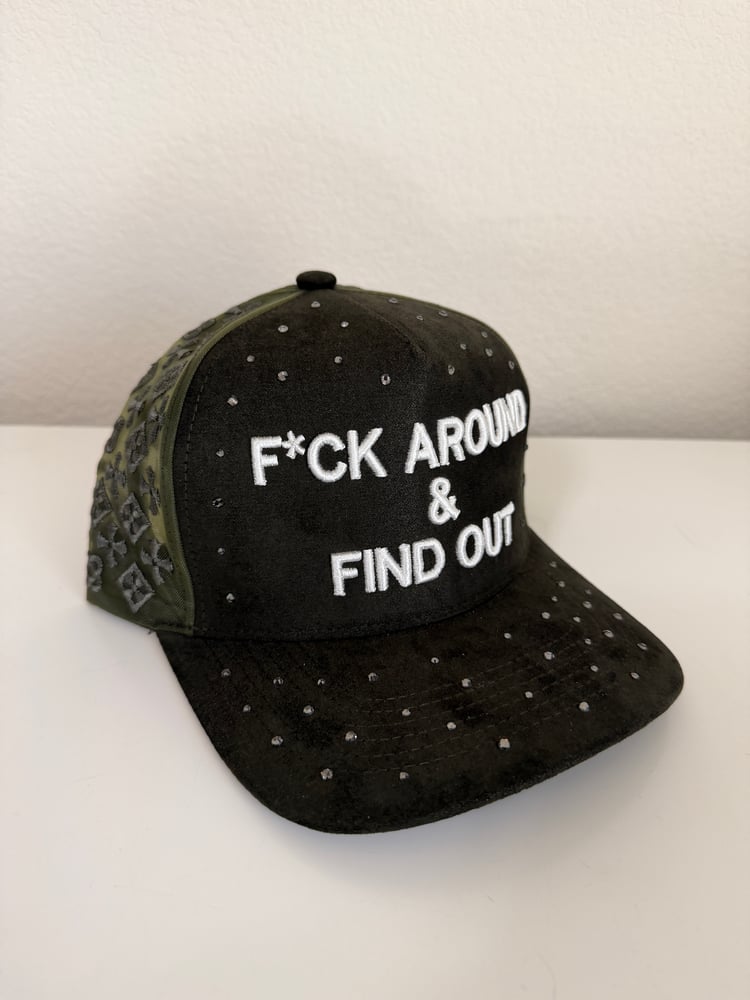 Image of F*ck Around & Find Out Custom Gem Snapback green