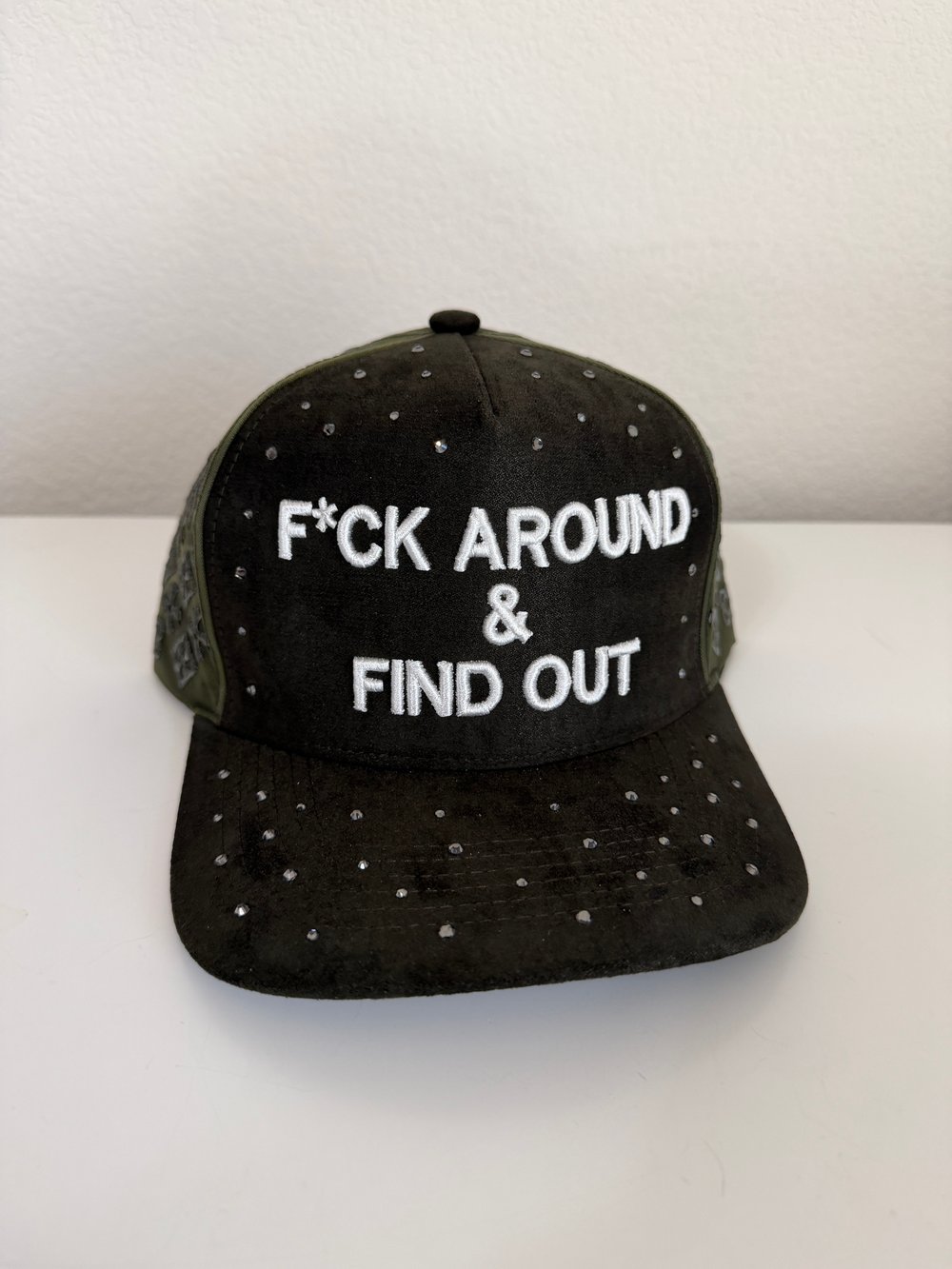 Image of F*ck Around & Find Out Custom Gem Snapback green