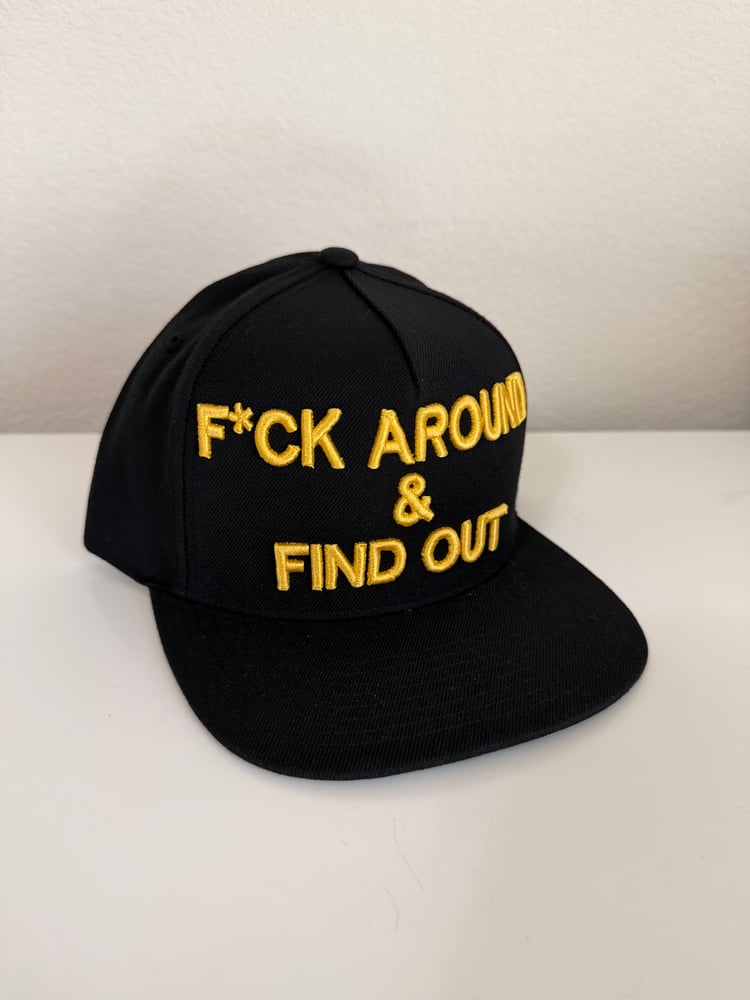 Image of F*ck Around & Find Out Snapback Yellow hat 