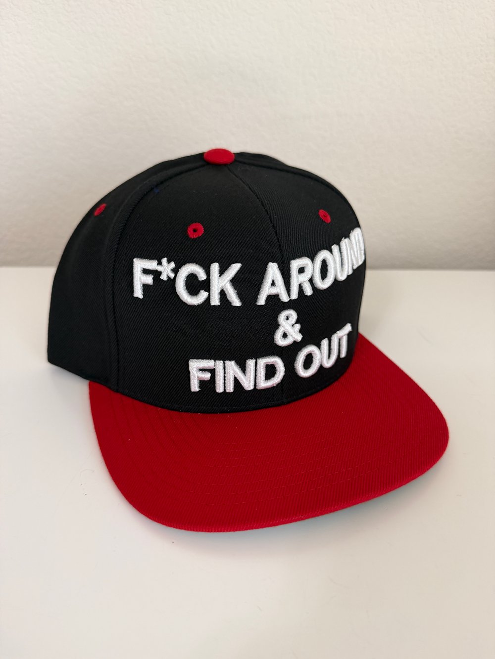 Image of  F*ck Around & Find Out Snapback  Blk/Red hat 