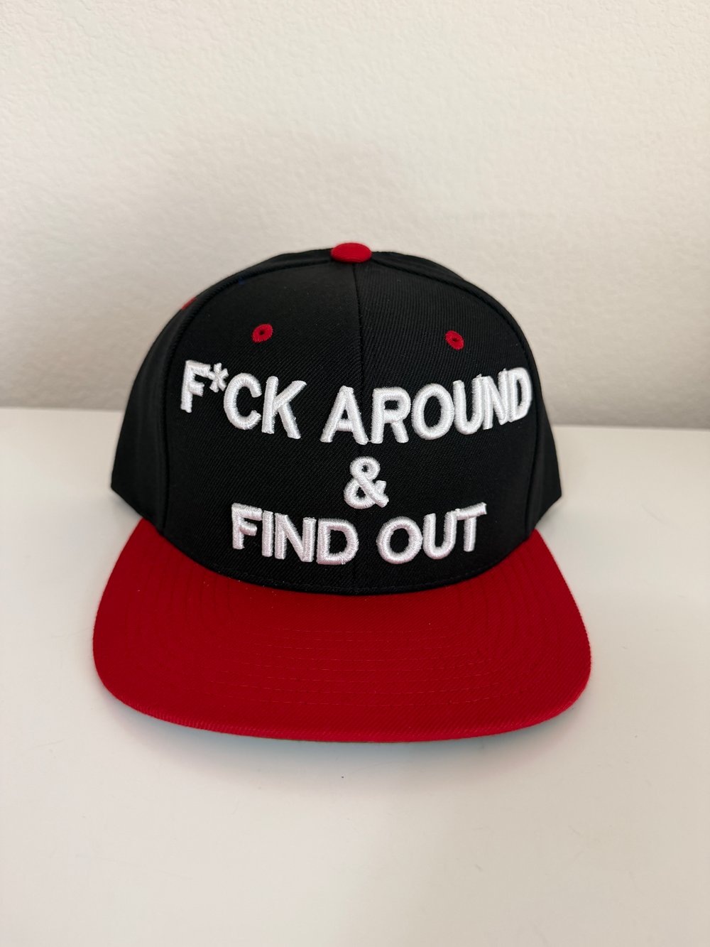 Image of  F*ck Around & Find Out Snapback  Blk/Red hat 