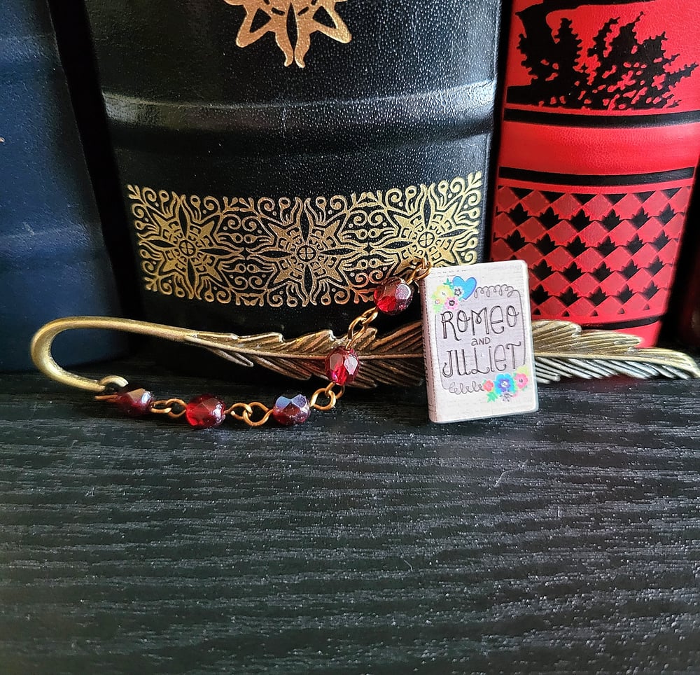 Image of Romeo and Juliet Metal Feather Bookmark