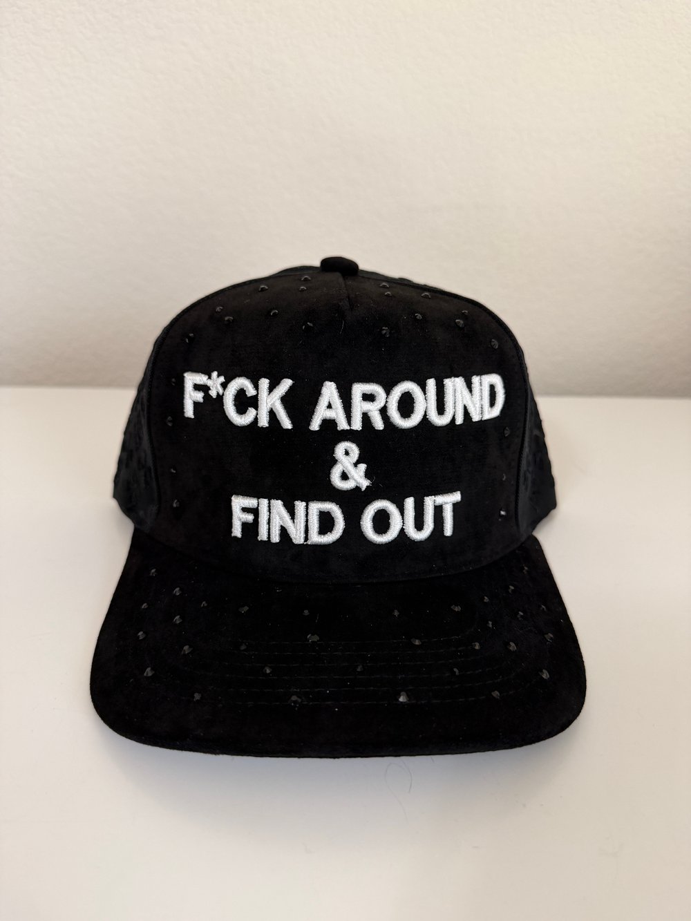 Image of F*ck Around & Find Out Custom Gem Snapback  Blk