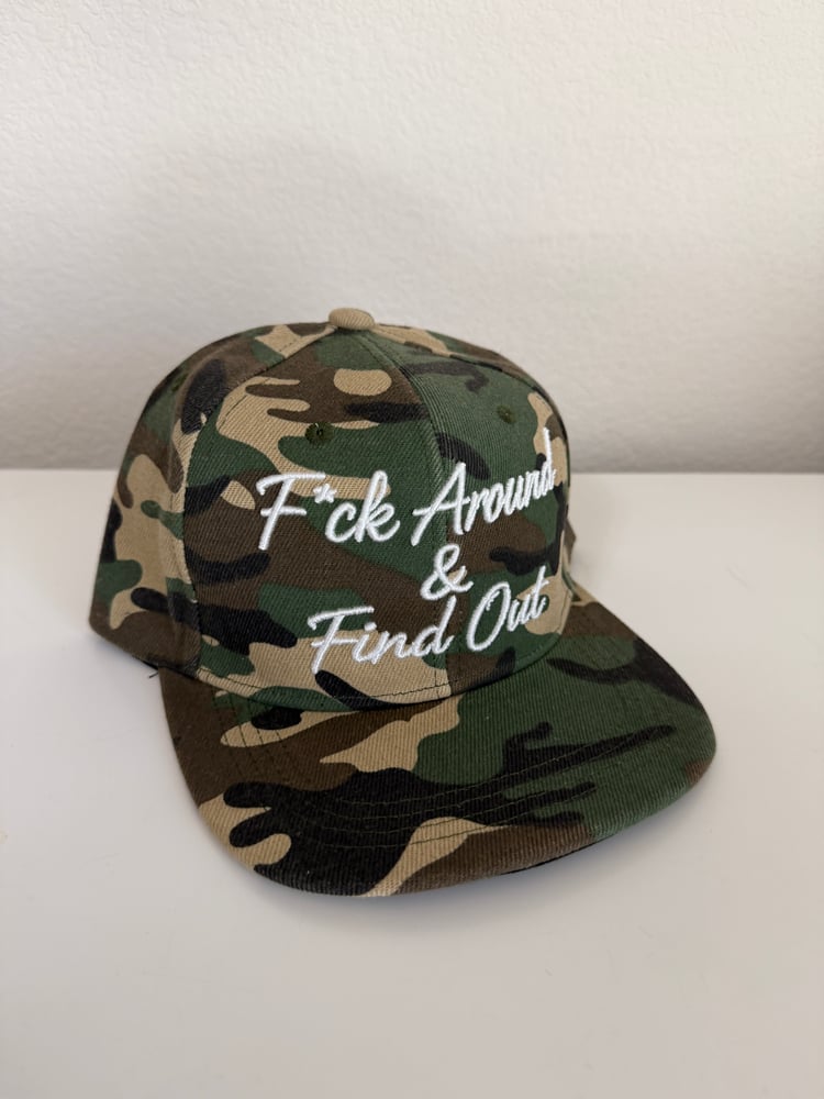 Image of F*ck Around & Find Out SnapBack camo