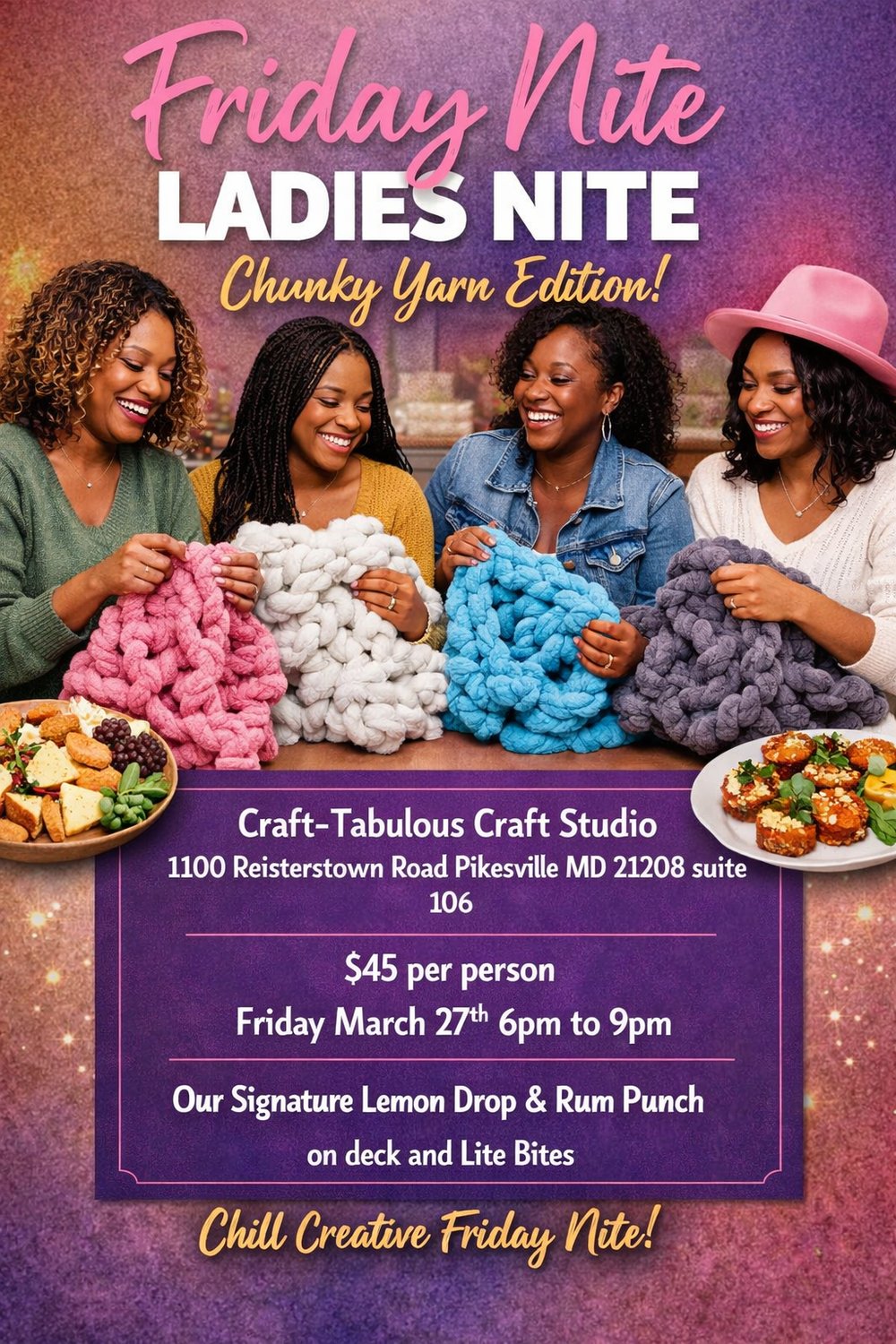 Image of Friday Nite Ladies Nite. Chunky yard edition 