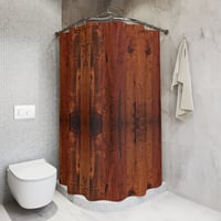 Image 4 of  WOODEN  SHOWER CURTAINS OR BATH MAT. BUY THE SET AND SAVE