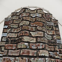 Image 2 of BRICK  SHOWER CURTAINS OR BATH MAT. BUY THE SET AND SAVE