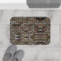 Image 7 of BRICK  SHOWER CURTAINS OR BATH MAT. BUY THE SET AND SAVE