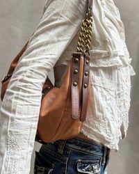 Image 11 of BURNT ORANGE LEATHER CHAIN BAG