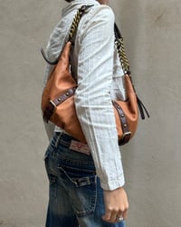 Image 3 of BURNT ORANGE LEATHER CHAIN BAG