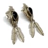 Silver Arrowhead and Feather Earrings