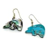 Santo Domingo Bear Earrings (Double-Sided Abalone)