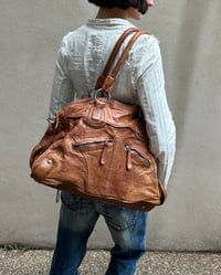 Image 6 of DISTRESSED LEATHER BOSTON BAG