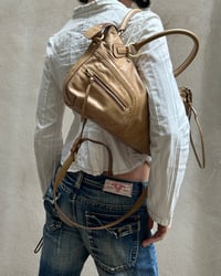 Image 4 of CARAMEL LEATHER SHOULDER BAG