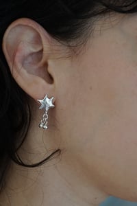 Image 3 of Silver Star Posts with Ball Charms