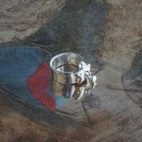 Image 2 of Thick Silver Star Band with Ornament