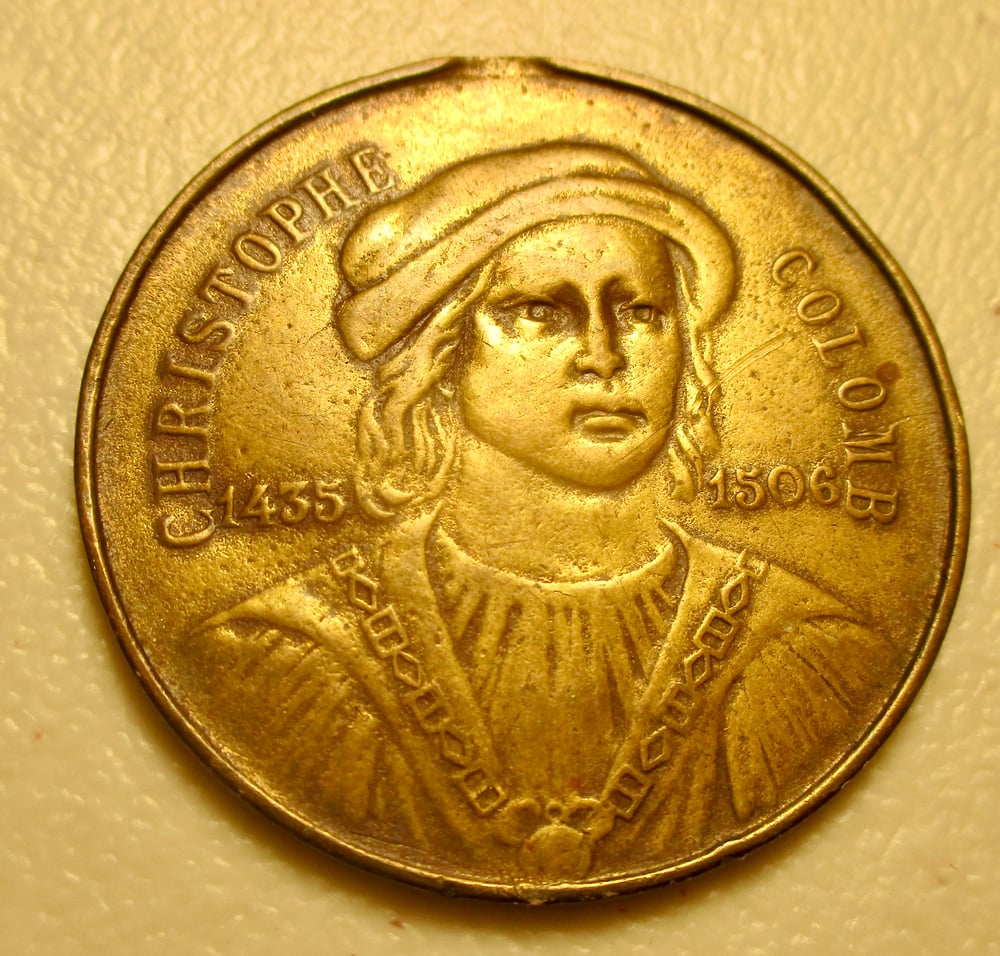 WORLD'S COLUMBIAN MEDAL, EXCELLENT, LOOP WAS REMOVED