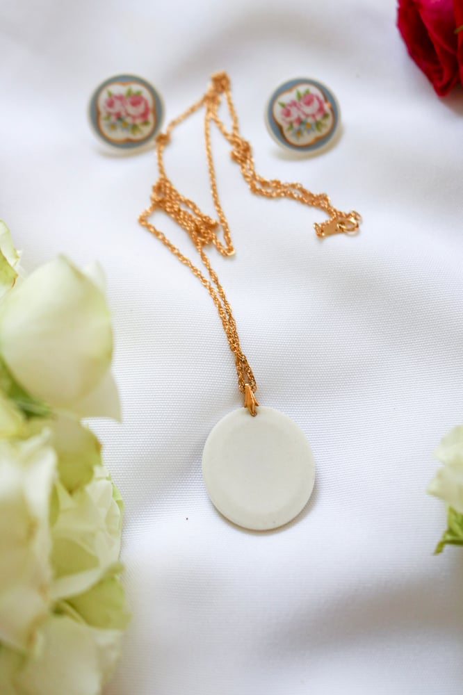 Image of Vintage Avon Springtime Bouquet Earrings and Pendant Set 