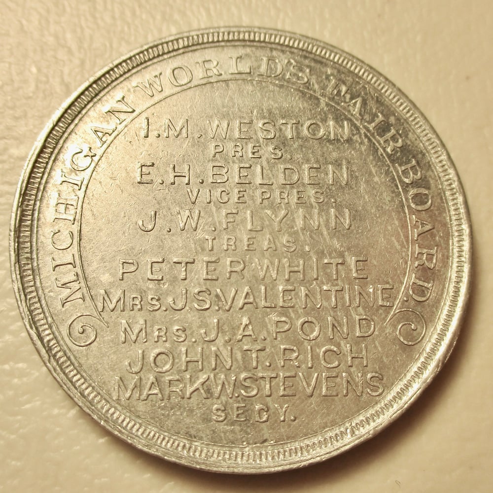 COLUMBIAN SO-CALLED DOLLAR FEATURING THE MICHIGAN STATE BUILDING