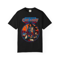 Image 1 of ​In My Unhinged Cat Lady Era T-Shirt - Retro Fantasy Graphic Tee - Funny Cat Mom Shirt
