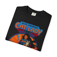 Image 3 of ​In My Unhinged Cat Lady Era T-Shirt - Retro Fantasy Graphic Tee - Funny Cat Mom Shirt
