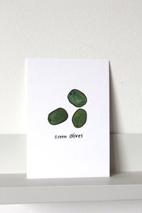 Image 2 of POCKET PRINT -  Green Olives