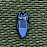 Image 1 of PRESS vest - enamel pin