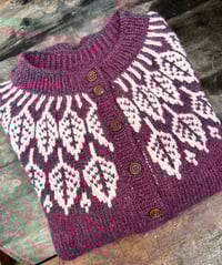 Image 5 of “Arboreal” cardigan - Plum heather - Ready to ship