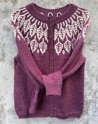 Image 2 of “Arboreal” cardigan - Plum heather - Ready to ship