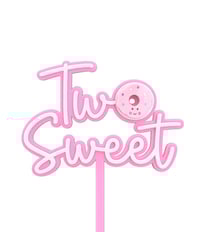 Image 1 of Two Sweet with Donut Cake Topper