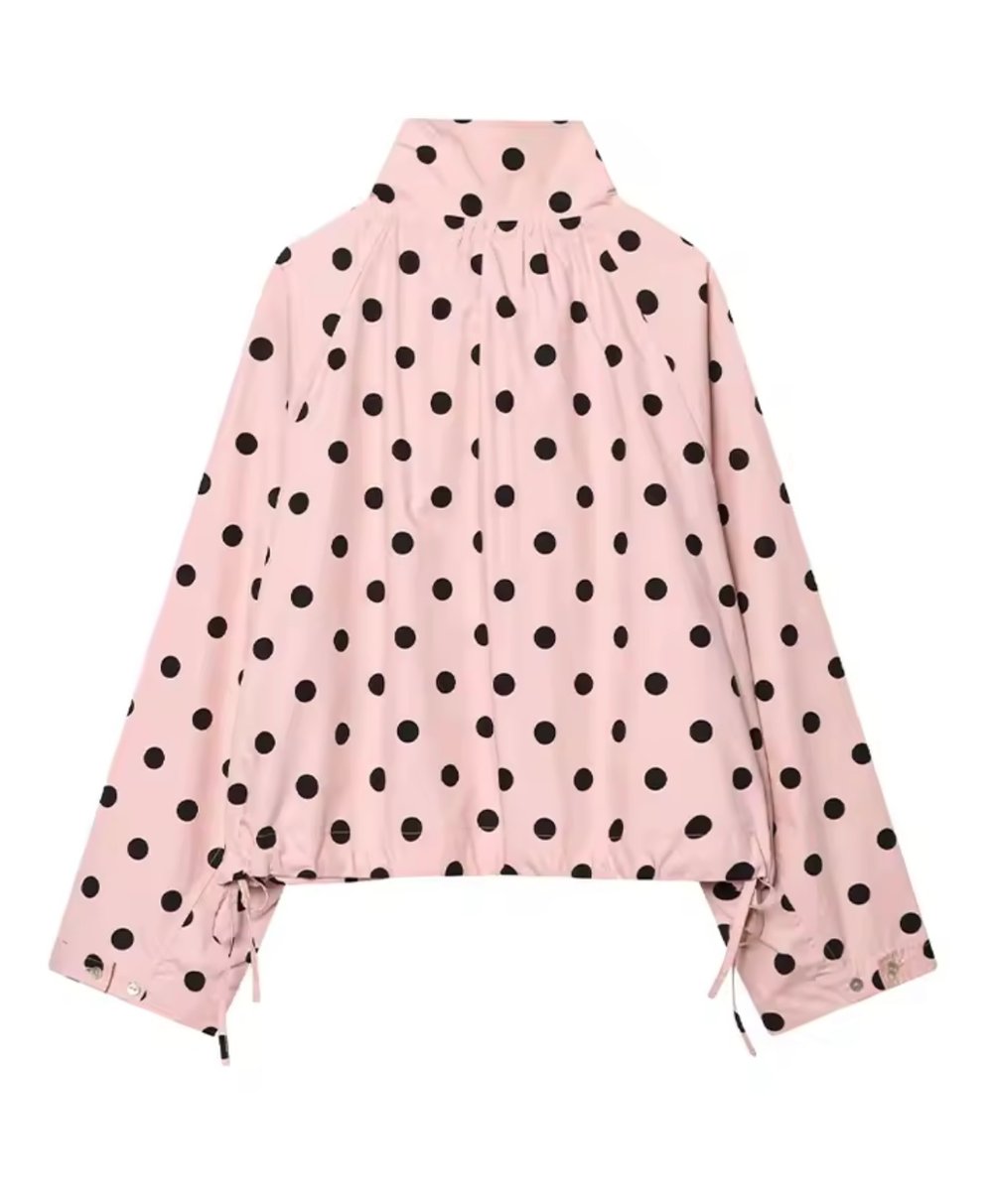 Image of Pink Polka Dot Statement Jacket ✨
