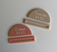 Image 2 of Acrylic Arch Display Sign with Stand | Cafe Signage | Food Truck  Signs