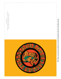 Image 3 of Mayan Calendar, Wheel of Time / Calendario Maya, 5x7in printable greeting card