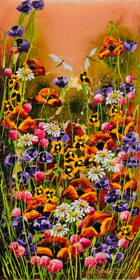 Christopher Bell "Down The Bottom Of The Garden" Rare Original Painting