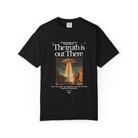 Image 1 of Unisex UFO Graphic T-Shirt black, The Truth is Out There Tee, Gift for Alien Enthusiasts, Funny Spac