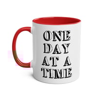 Image 1 of One day at a time coffee mug office gift 