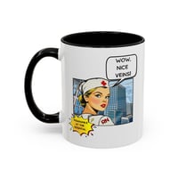 Image 2 of Mug, Retro Vintage Nurse Coffee Cup, Lichtenstein Style, RN Gift, Medical Office Decor, Veins Print 