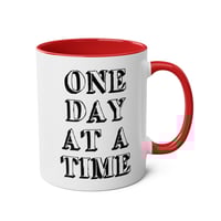 Image 3 of One day at a time coffee mug office gift 