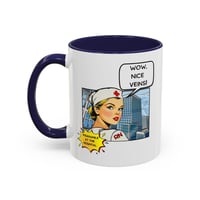 Image 5 of Mug, Retro Vintage Nurse Coffee Cup, Lichtenstein Style, RN Gift, Medical Office Decor, Veins Print 