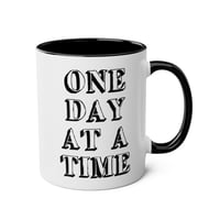 Image 6 of One day at a time coffee mug office gift 